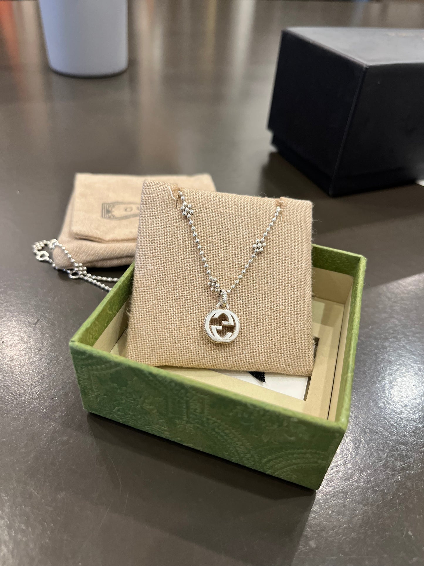 Gucci Interlocking G Silver Necklace