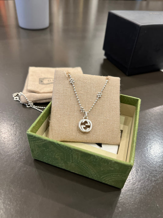 Gucci Interlocking G Silver Necklace