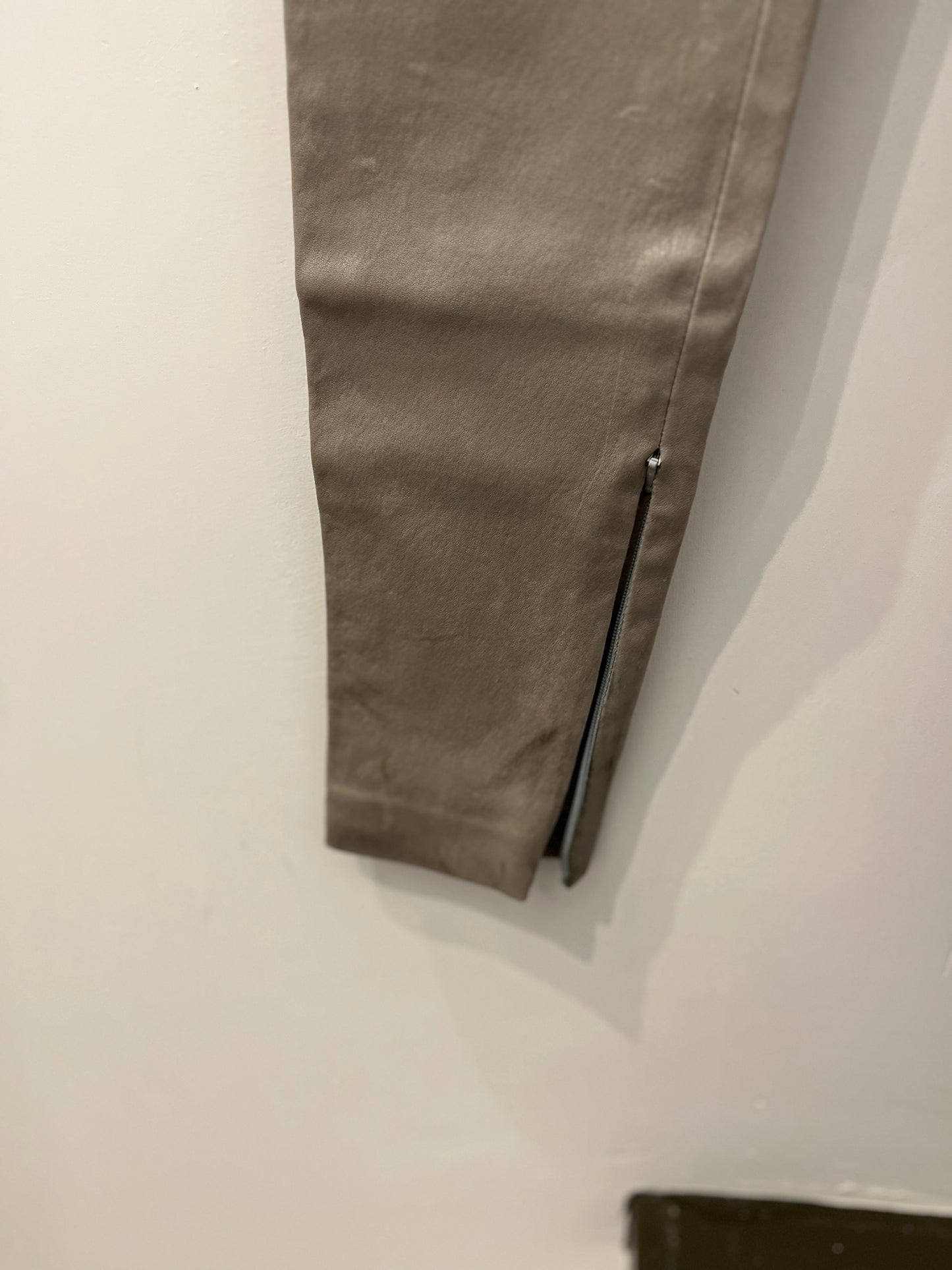 Balenciaga gray leather pants 38