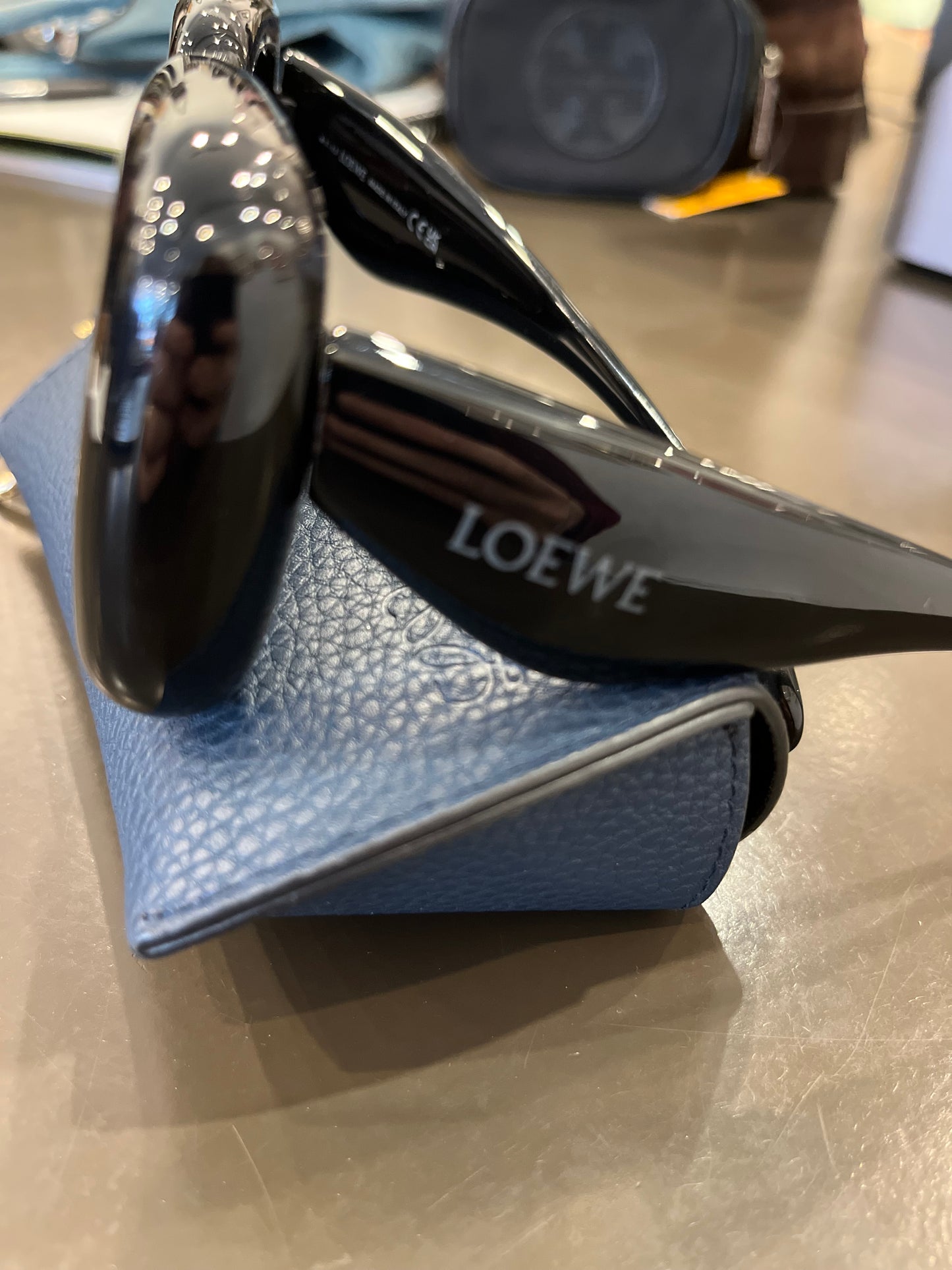 Loewe oversized square black sunglasses glossy black