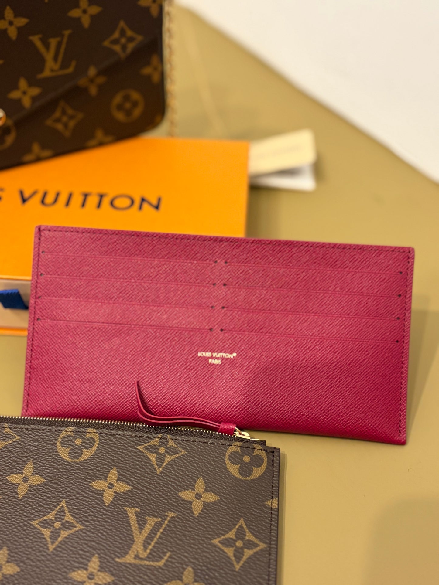 Louis Vuitton Pochette Félicie Monogram Canvas Crossbody Bag – Fuchsia Interior | Full Set