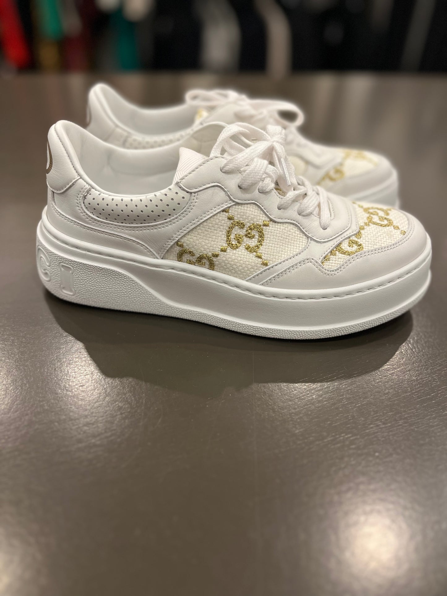 Gucci Canvas platform sneakers 38.5