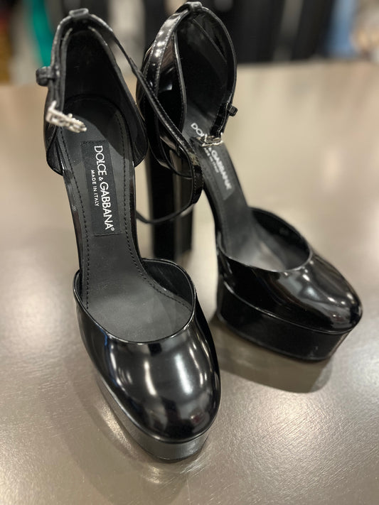 Dolce & Gabbana Platform patent leather tall block heel 39