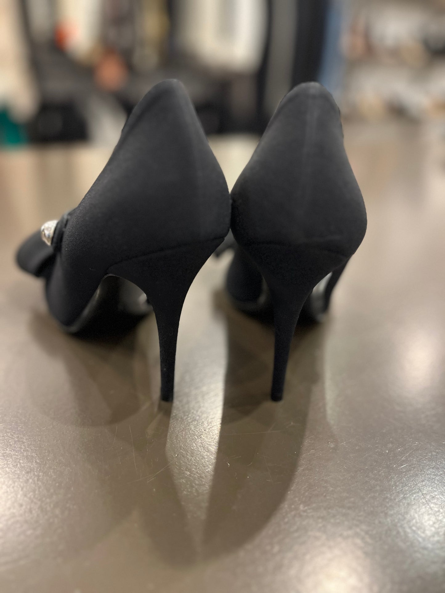 Valentino Garavani black bow mary jane pumps 38