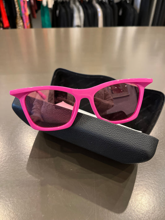Balenciaga pink logo sunglasses