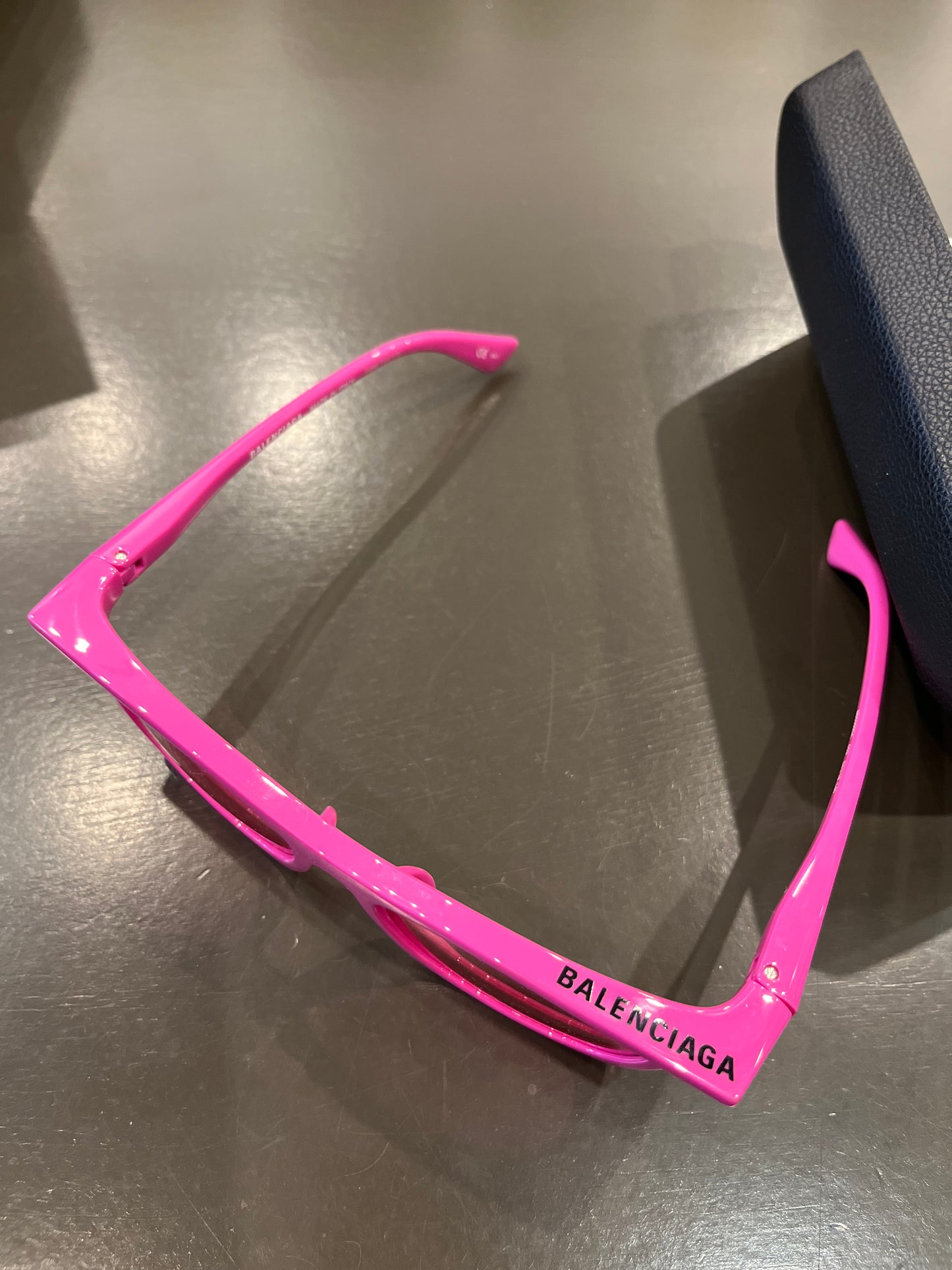 Balenciaga pink logo sunglasses