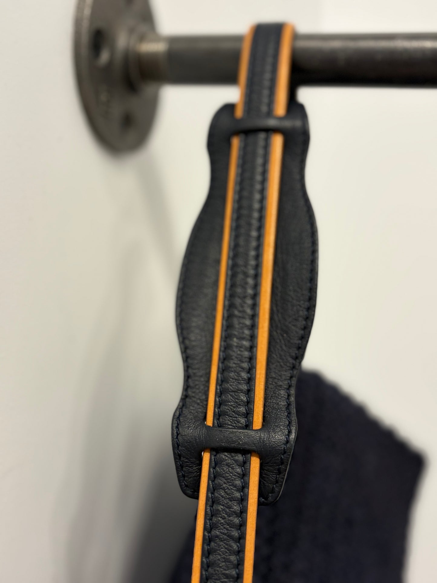 Balenciaga Navy Crochet Anchor Bag w/Mirror