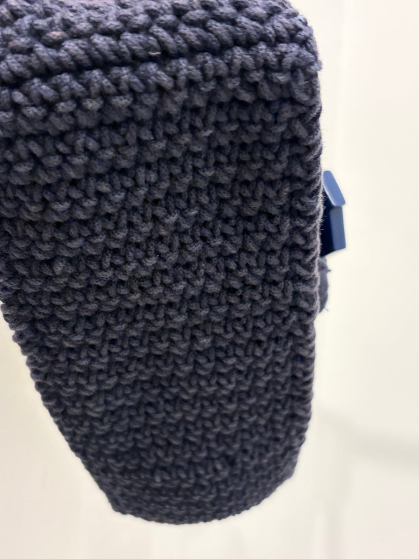 Balenciaga Navy Crochet Anchor Bag w/Mirror