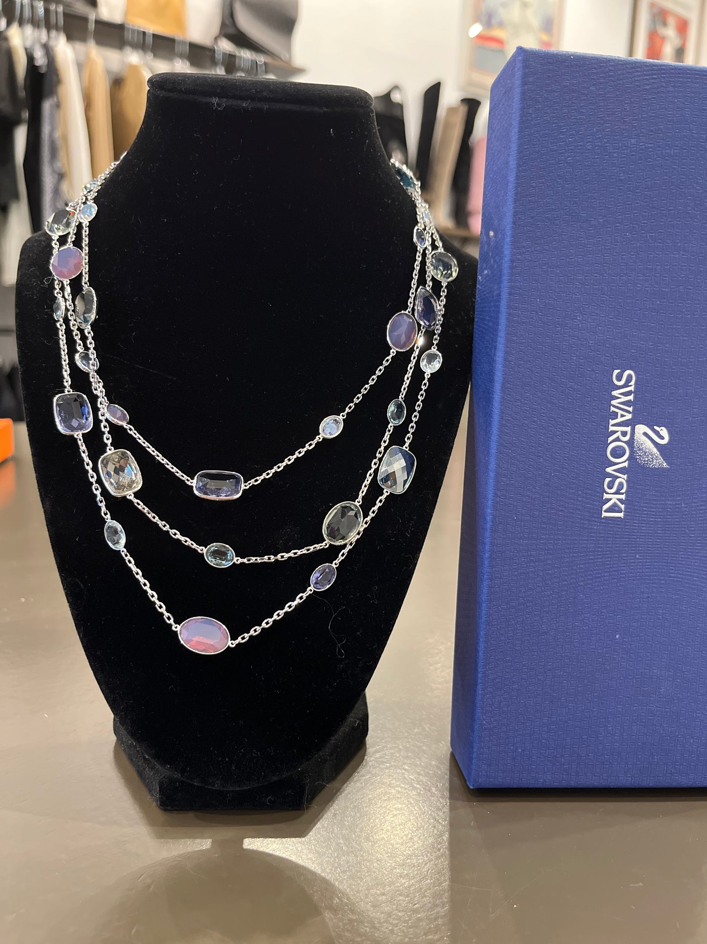 Swarovski multi-strand crystal necklace