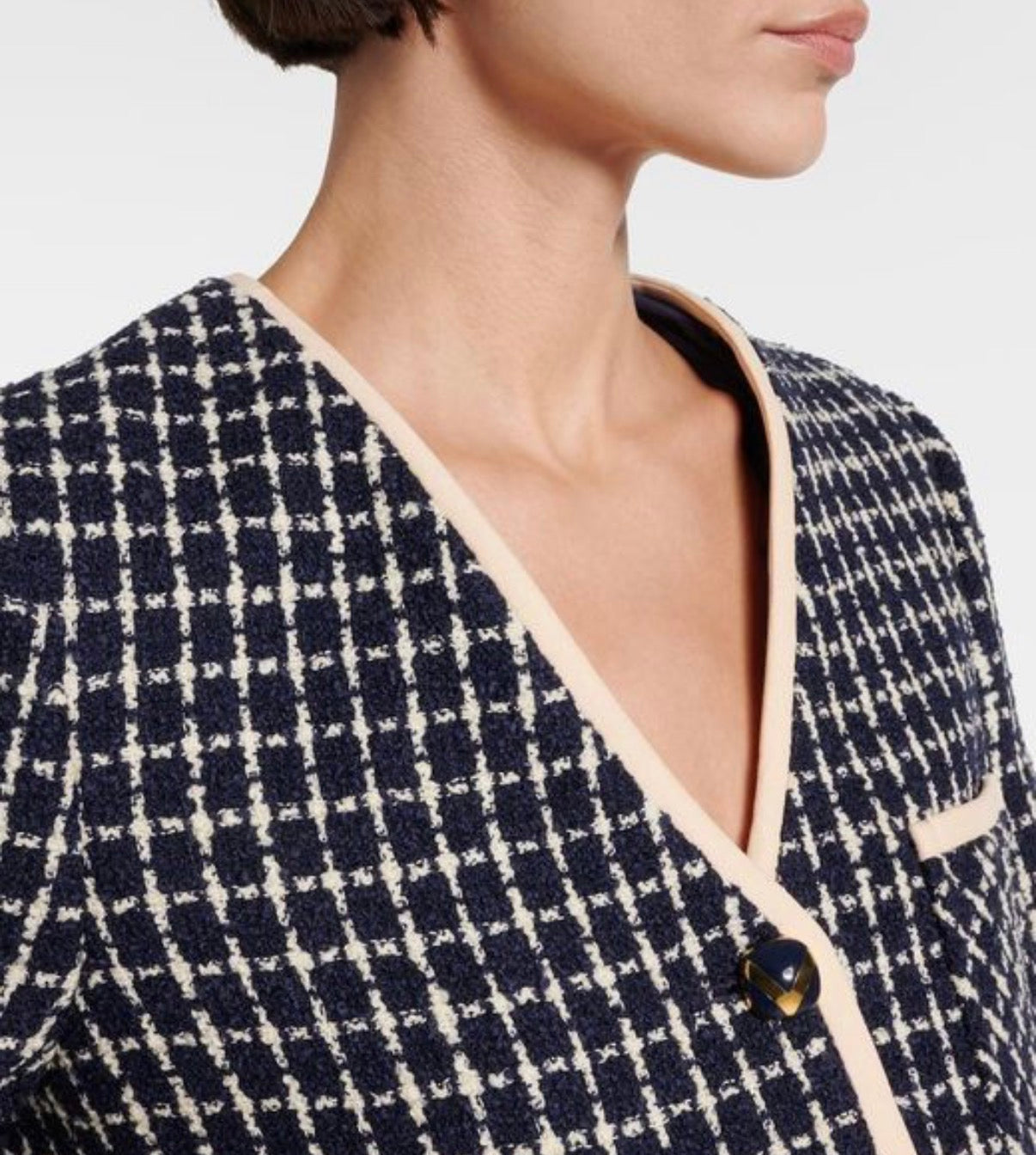 Valentino Navy & Ivory Bouclé Tweed Blazer NWT - IT 42