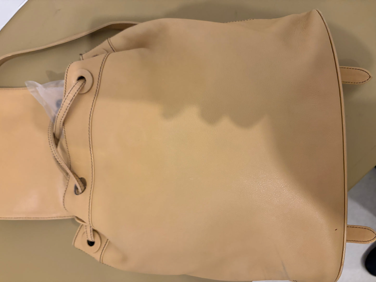 Chanel Vintage Beige Lambskin CC Backpack
