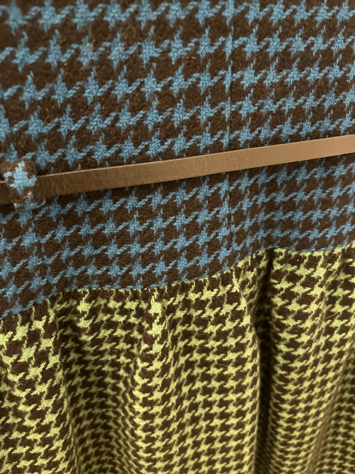 Missoni Sleeveless Wool Dress Color-block Houndstooth with Toggle Detail 4