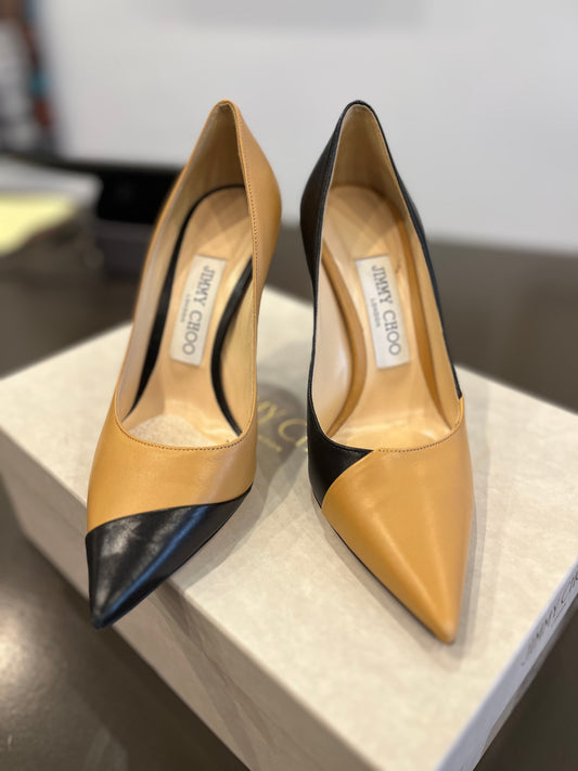 Jimmy Choo Love Asymmetric Nappa Pumps Size 35