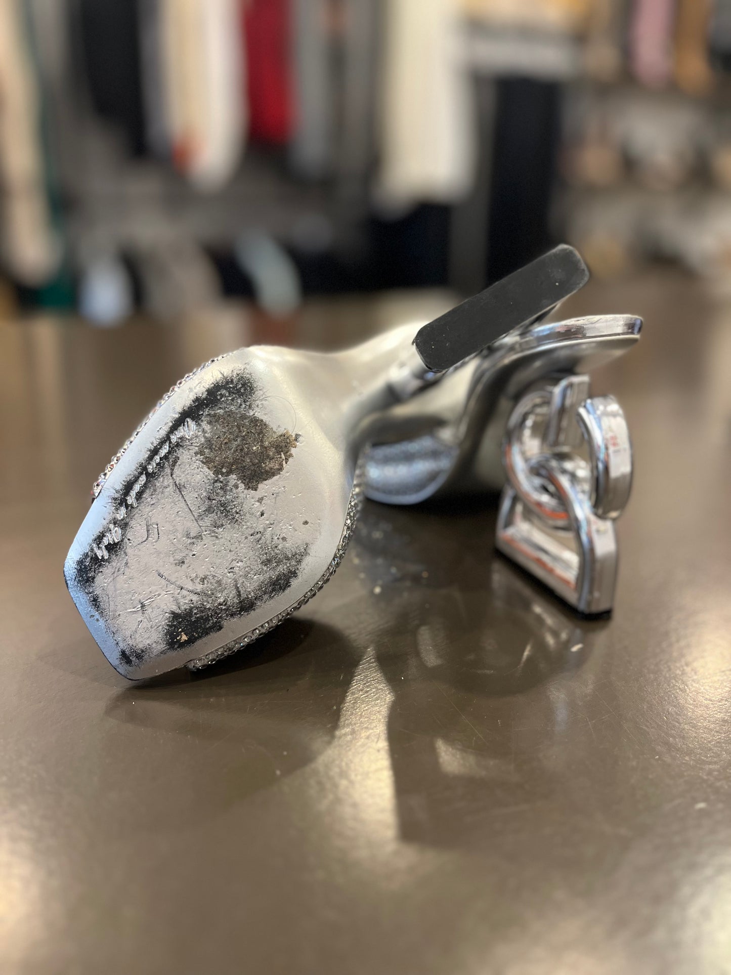 Dolce & Gabbana crystal-embellished logo-heel mule sandals 37.5