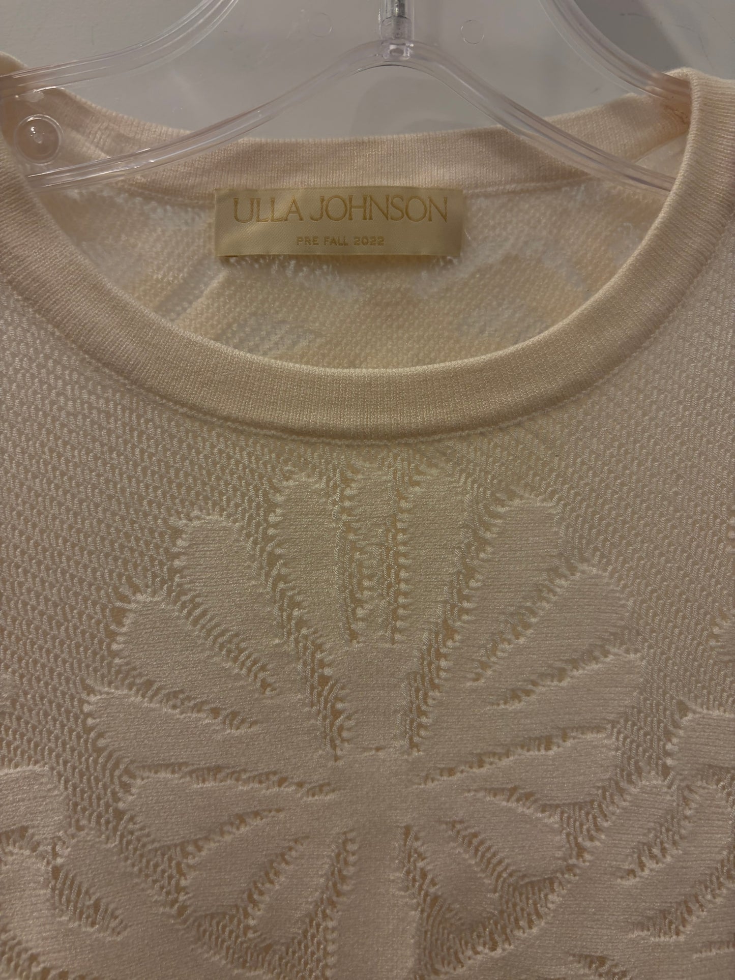 Ulla Johnson Ivory Textured Botanical Knit Sweater - XS