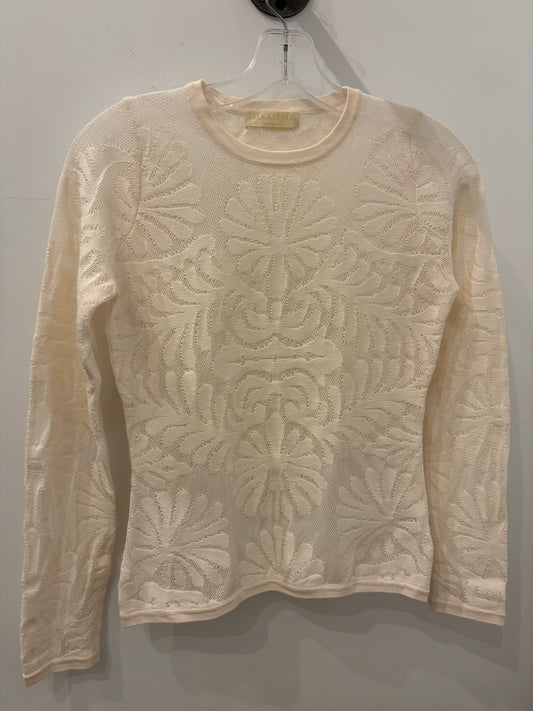 Ulla Johnson Ivory Textured Botanical Knit Sweater - XS