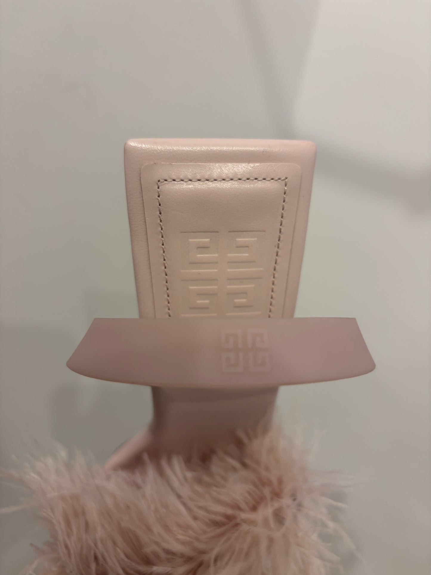 Givenchy Light Pink Feather Slingback Sandals - Size 38
