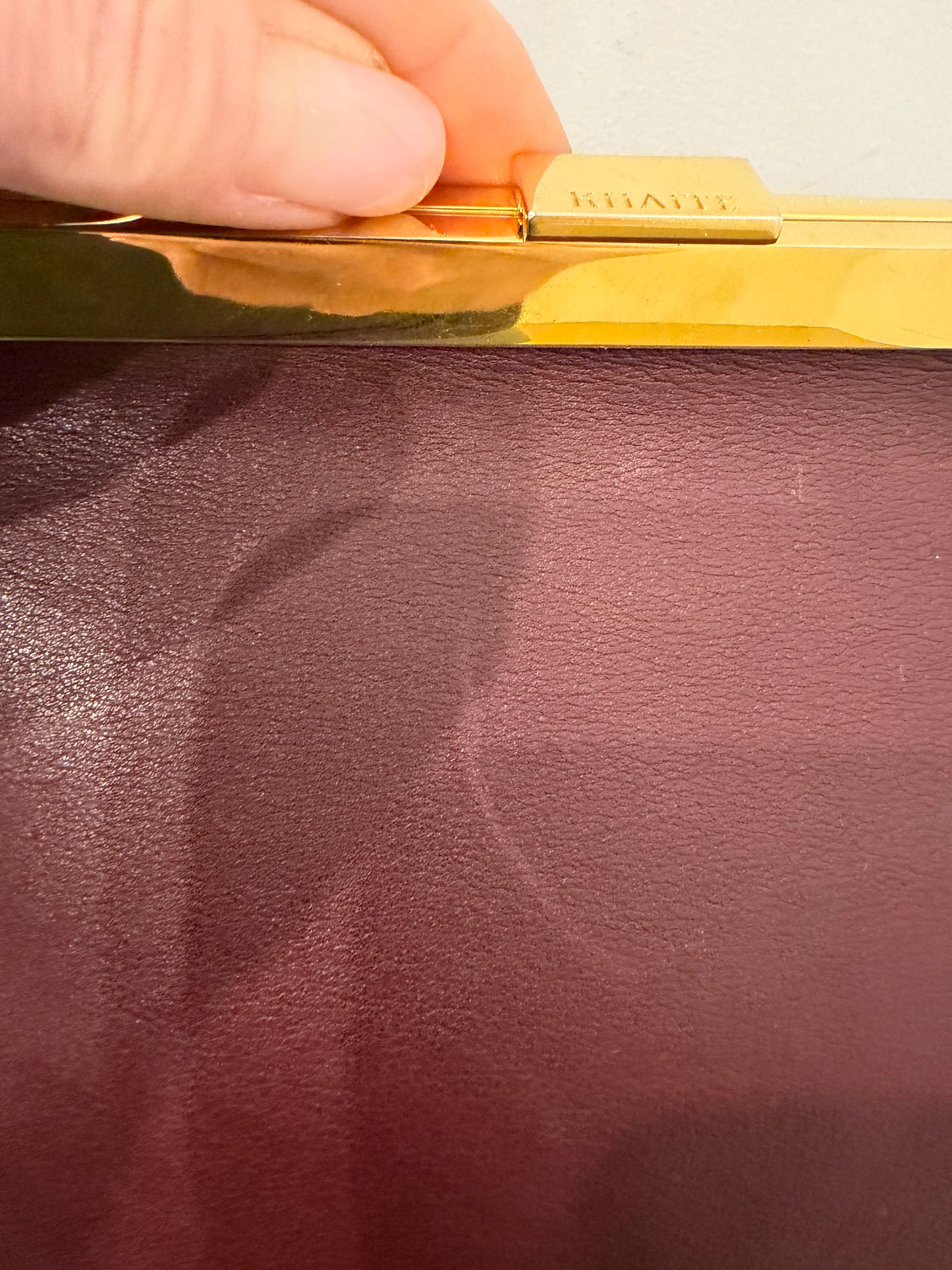 Khaite Leather Augusta Burgundy Leather Shouder Bag