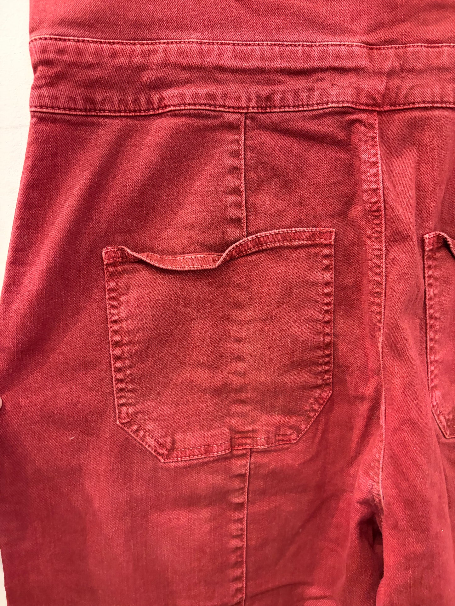Ulla Johnson Burgundy Belted Barrel Leg Utility Jeans High Rise - 10