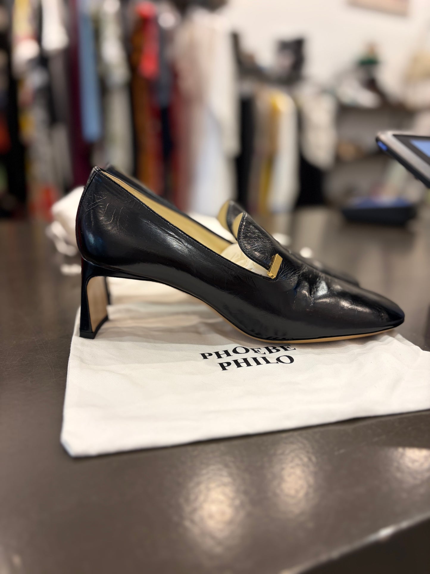 Phoebe Philo Black Club Loafer - 40