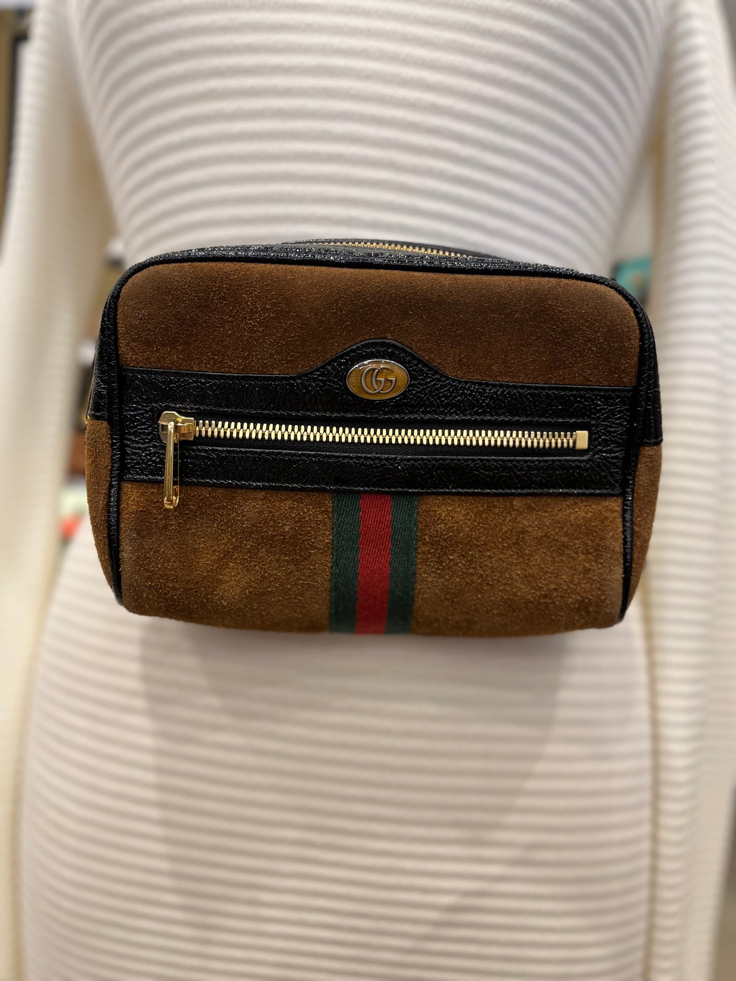 Gucci GG Marmont suede Ophidia belt bag