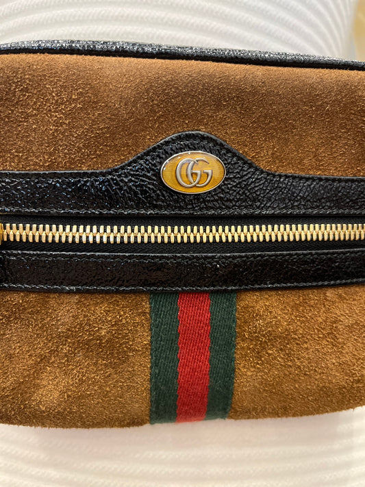 Gucci GG Marmont suede Ophidia belt bag