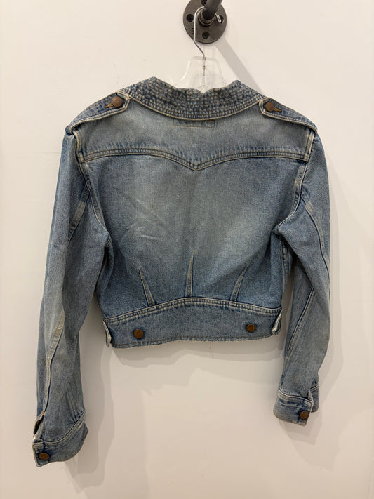Vintage Katharine Hamnett London Cropped Denim Jacket - Size 40