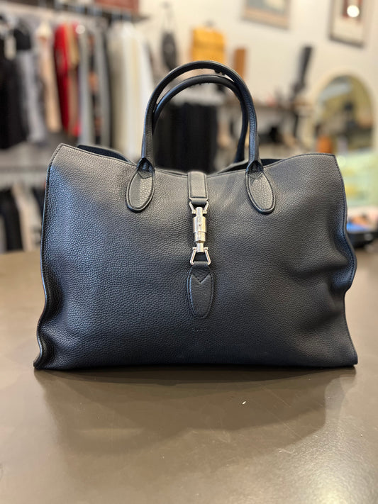 Gucci Jackie Pebble Leather Large Soft Tote