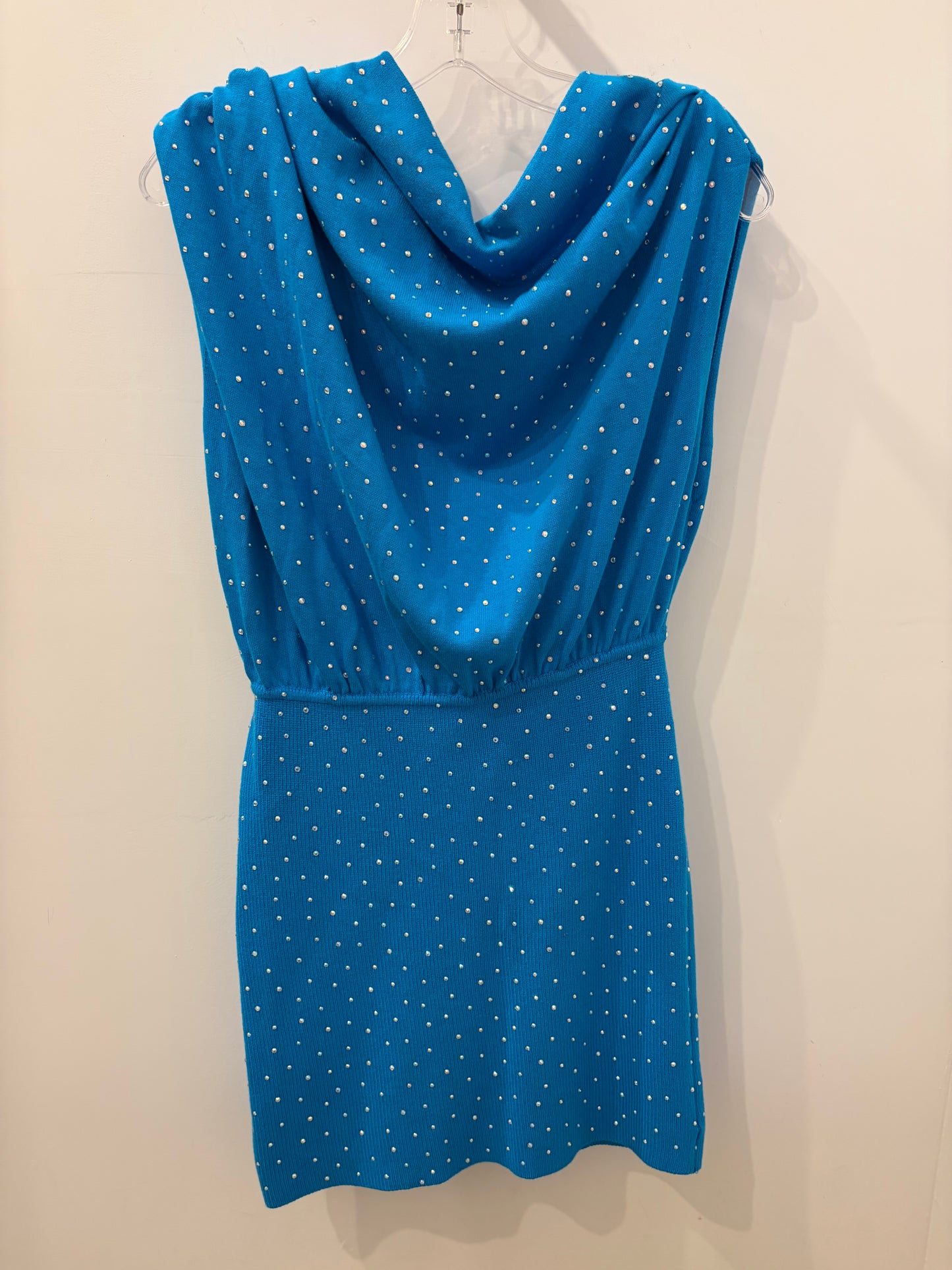 The Sei Crystal Embellished Off Shoulder Knit Mini Dress - Small