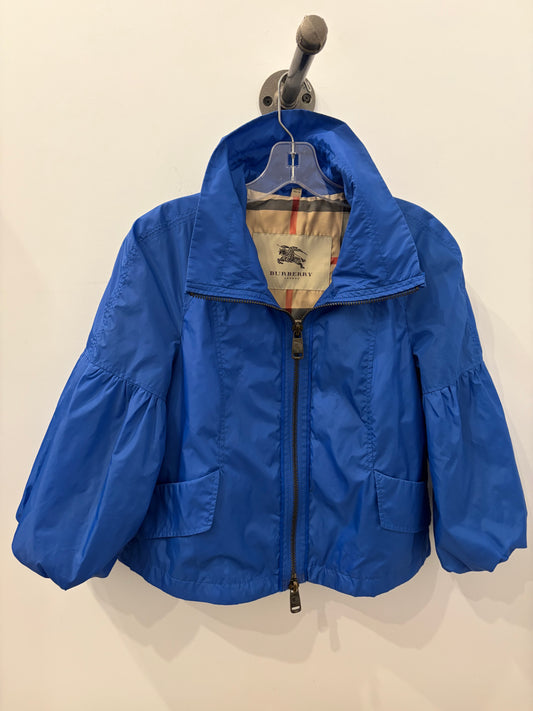 Burberry London Blue Balloon Slv Zip Jacket - Size 4