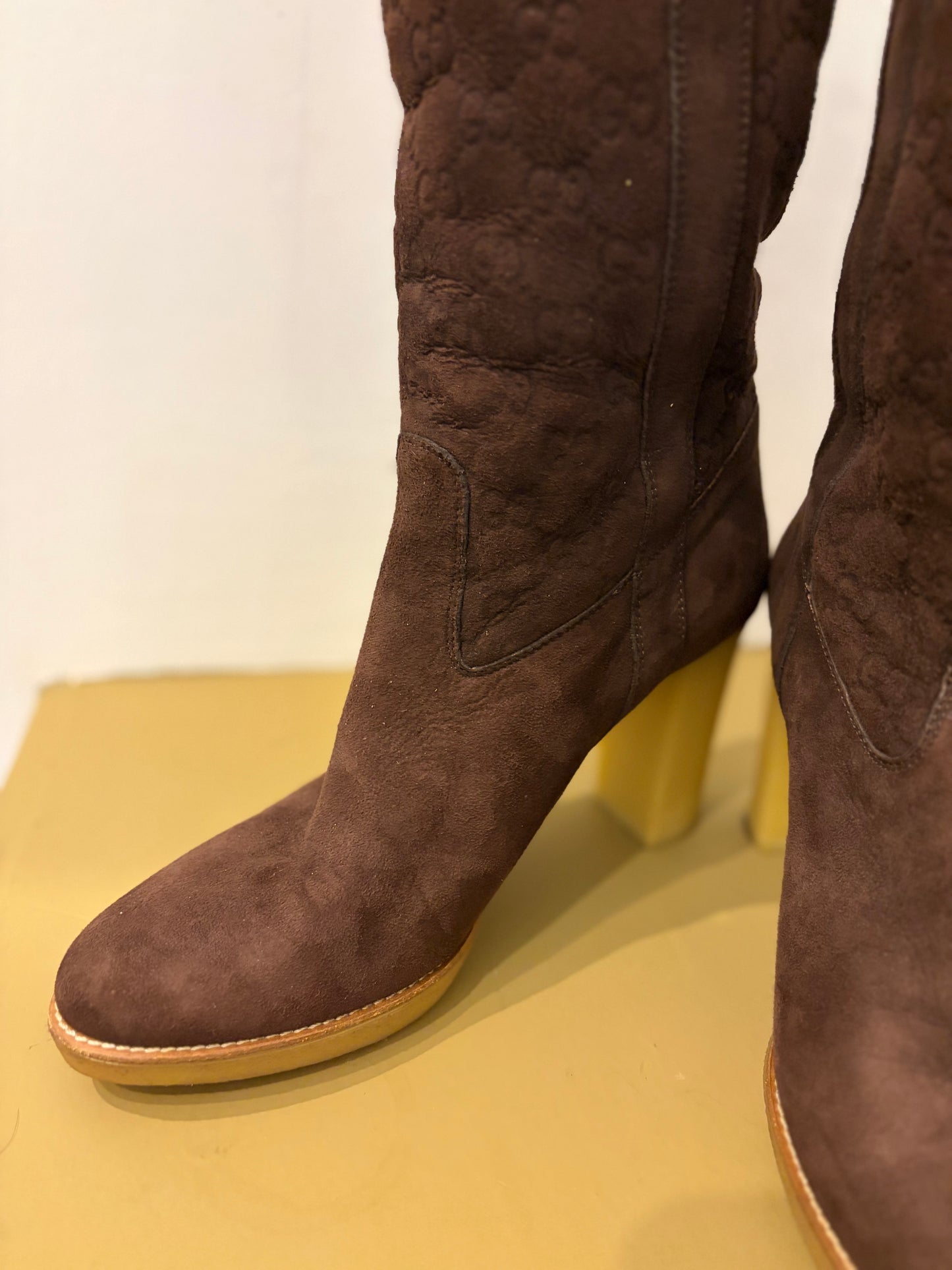 Gucci GG Monogram Shearling Boot - Size 39