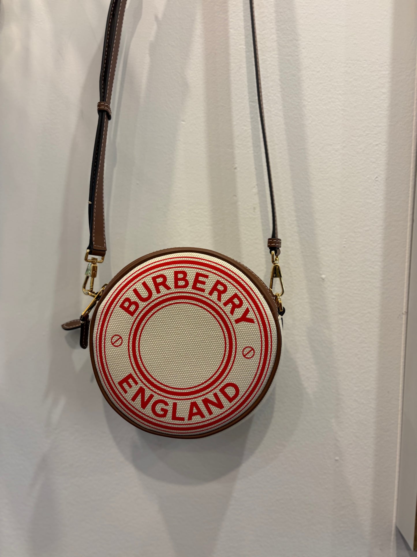 Burberry Louise Round Logo Crossbody Bag