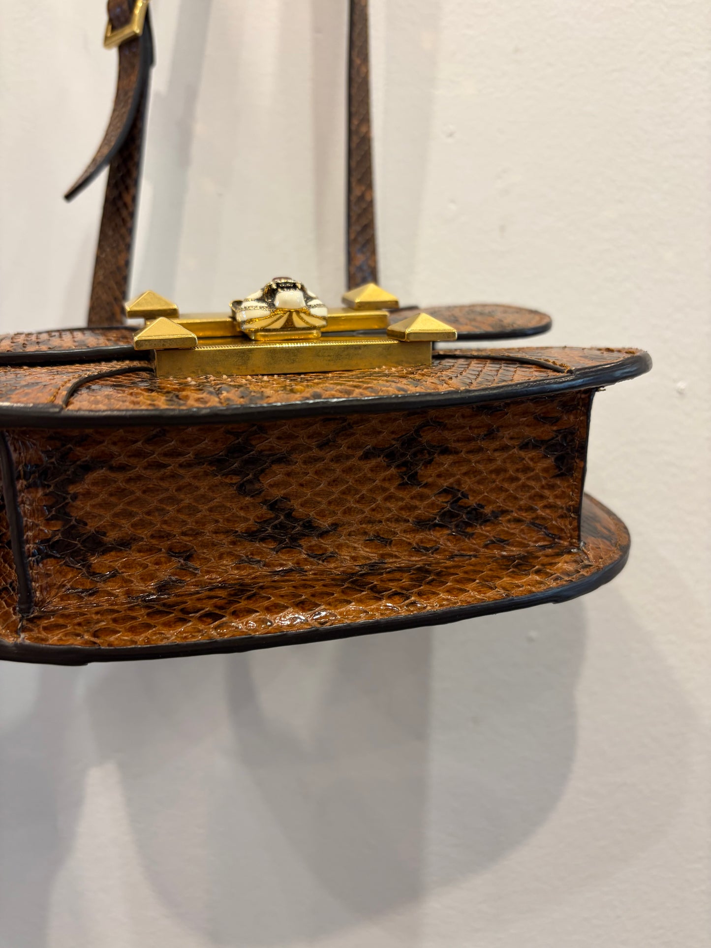 Gucci Osiride Python Tiger Head Osiride Crossbody - Small