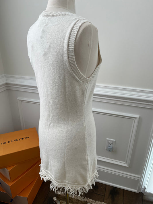 Matthew Bruch Ivory Knit Mini Dress Size M