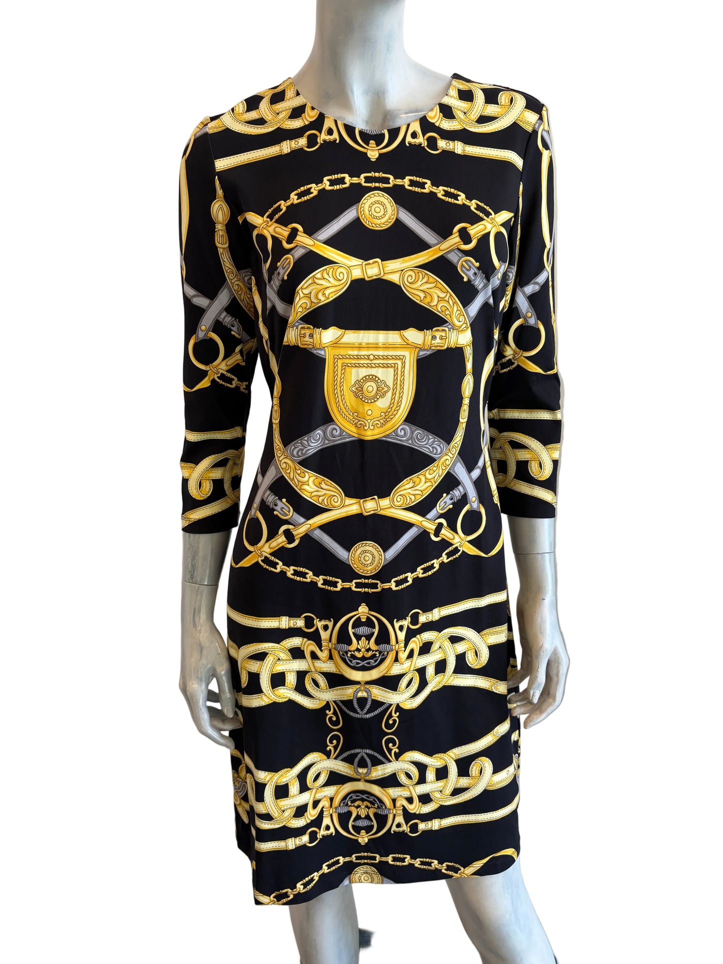 J.McLaughlin Equestrian Chain Print Dress – Size Small