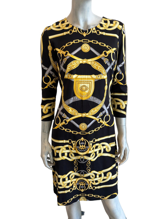 J.McLaughlin Equestrian Chain Print Dress – Size Small