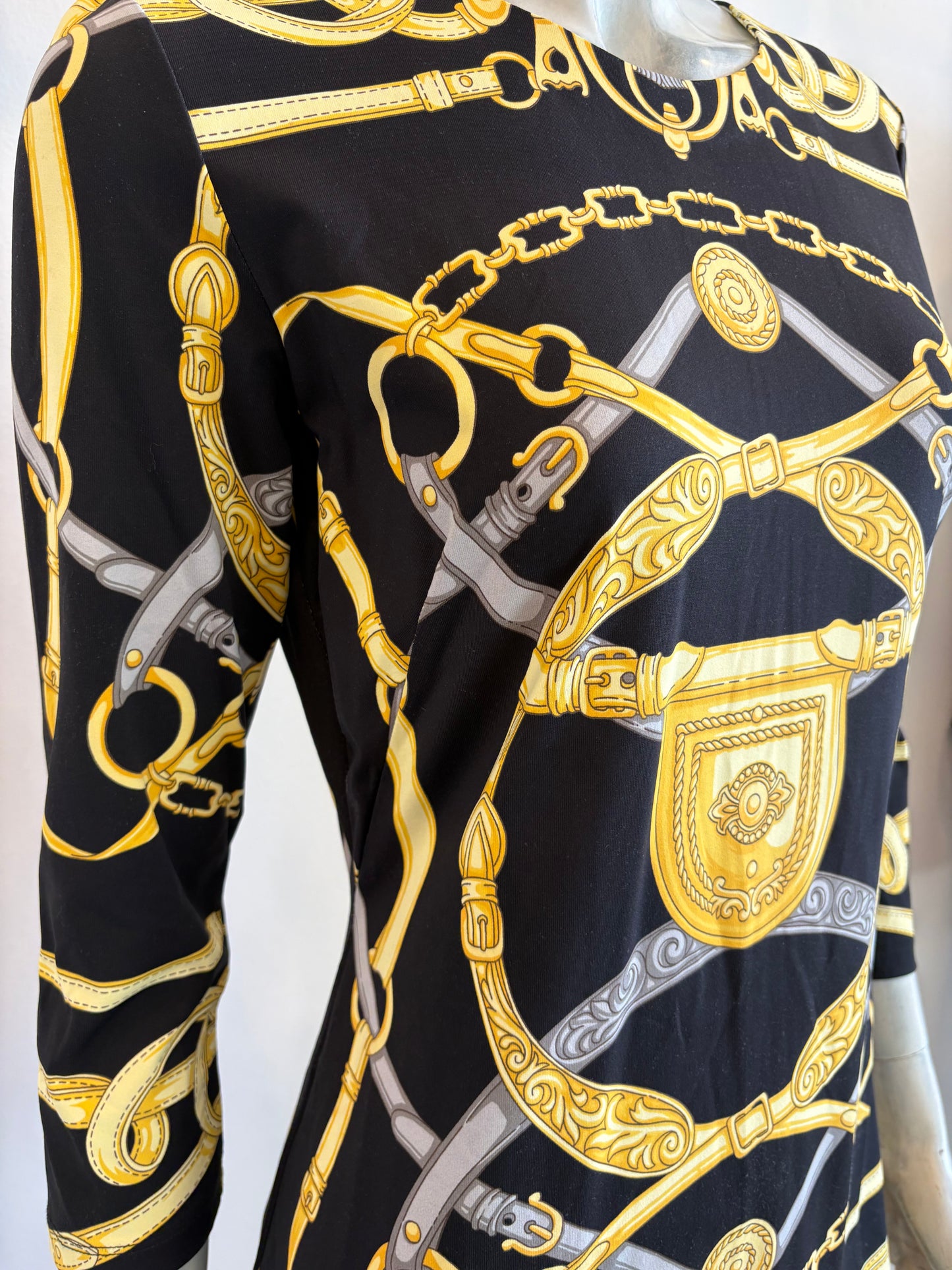 J.McLaughlin Equestrian Chain Print Dress – Size Small