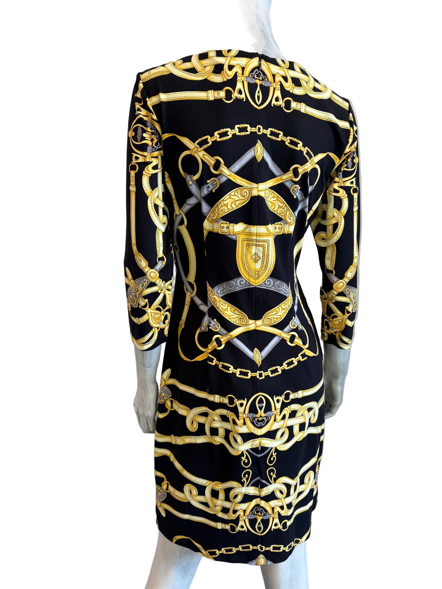 J.McLaughlin Equestrian Chain Print Dress – Size Small