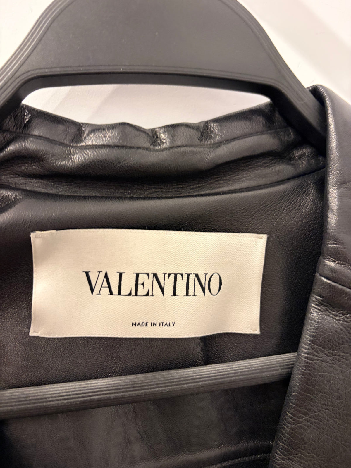 Valentino Black Leather Studded Butterfly Fringe Moto Jacket - Size 2