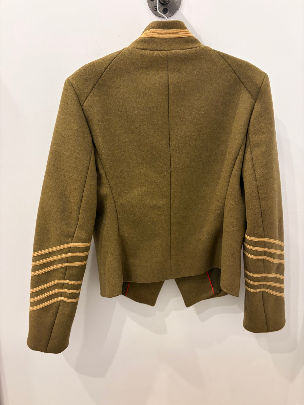 Marc Jacobs Olive Wool Military Jacket Gold Braid Trim - 8